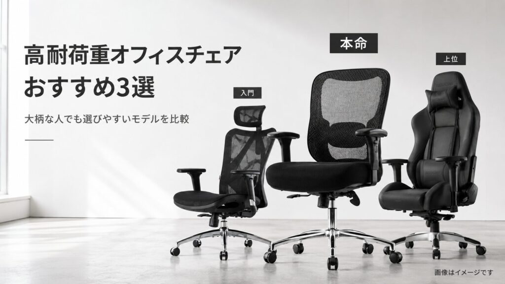 高耐荷重オフィスチェアおすすめ3選｜耐荷重150kg・200kg対応で選ぶ