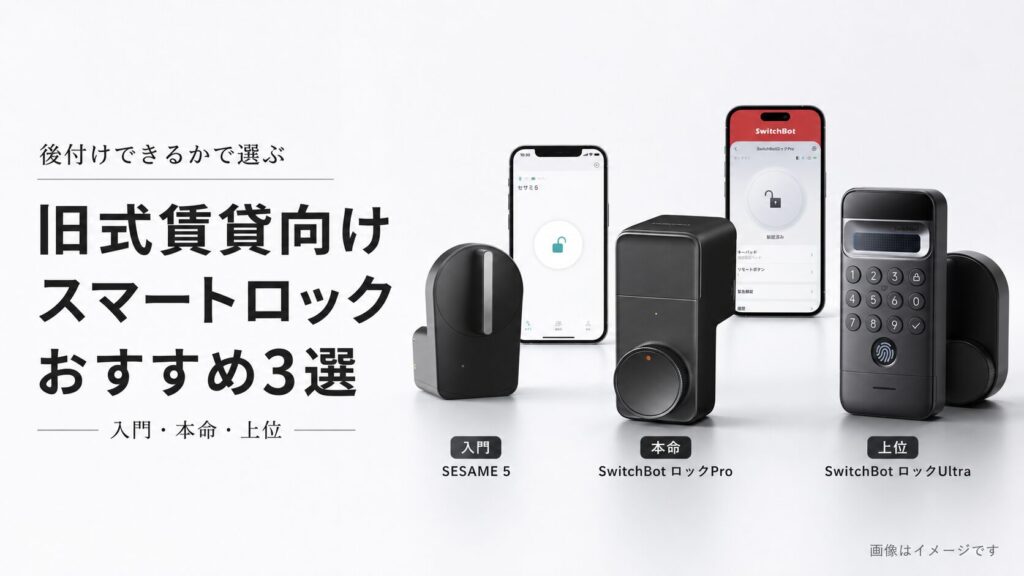 旧式賃貸に後付けできるスマートロックおすすめ3選｜1980〜90年代築でも失敗しにくい選び方